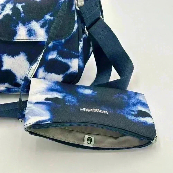 Baggallini Modern Everywhere Crossbody Bag | Navy Ink Tie Dye - Picture 8 of 11